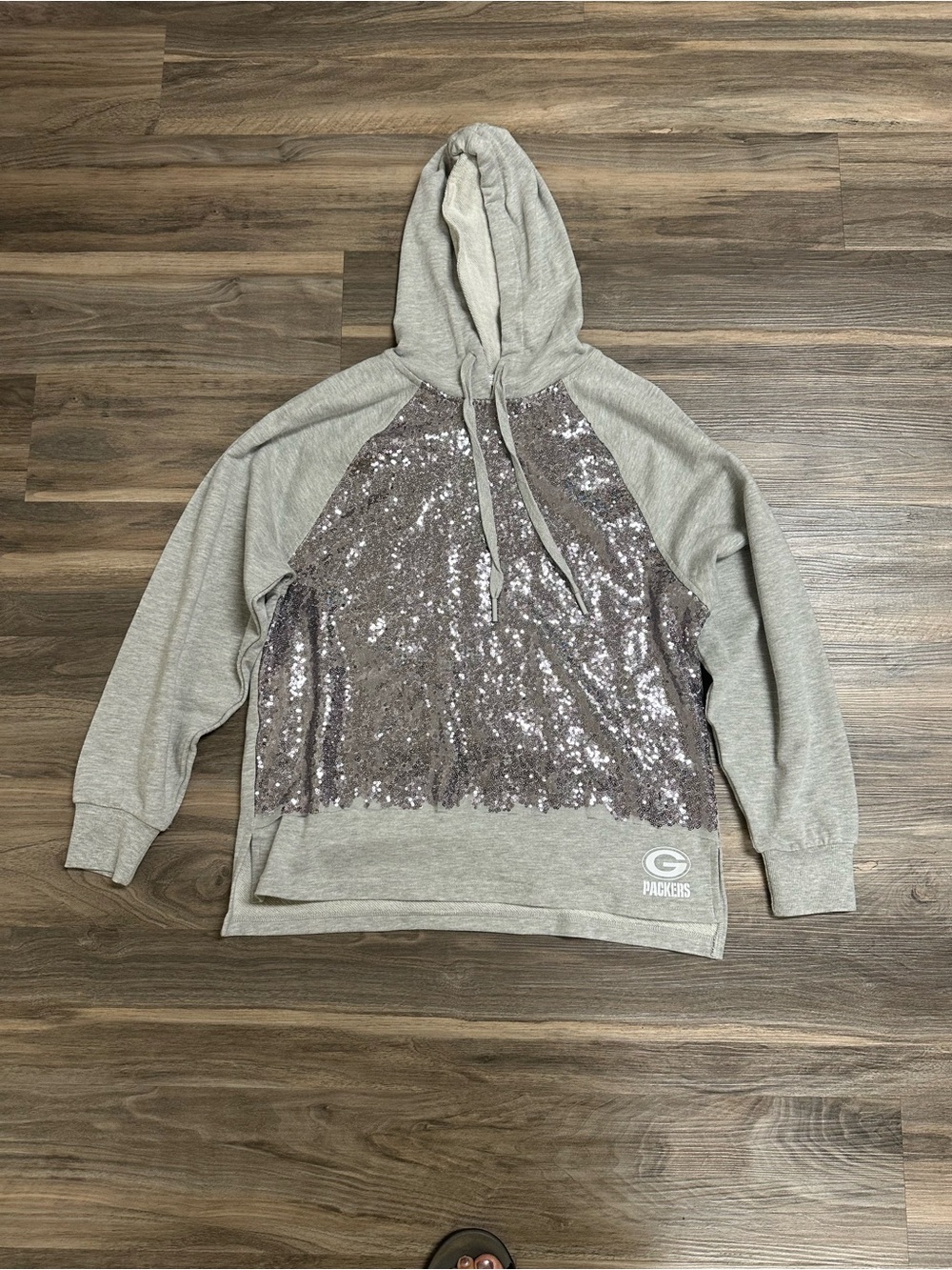 G-III 4 Her Green Bay Packers Sequin Hoodie